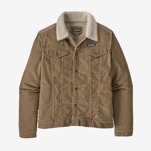 Patagonia Men’s Pile Lined Trucker Jacket, khaki XL